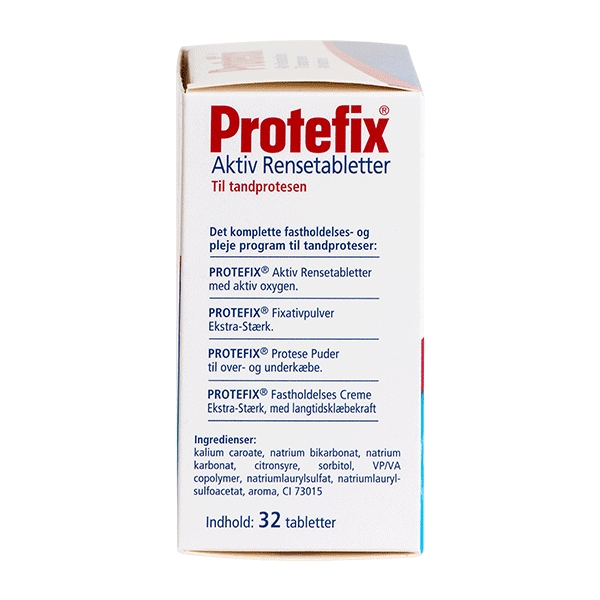 Rensetabletter Aktiv til Tandprotesen Protefix 32 stk.