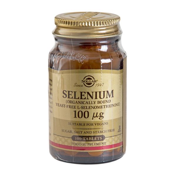 Selenium 100 mcg Solgar 100 tabletter