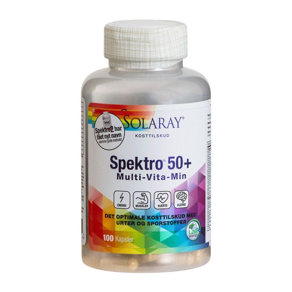 Spektro 50+ Multi-Vita-Min Solaray 100 kapsler