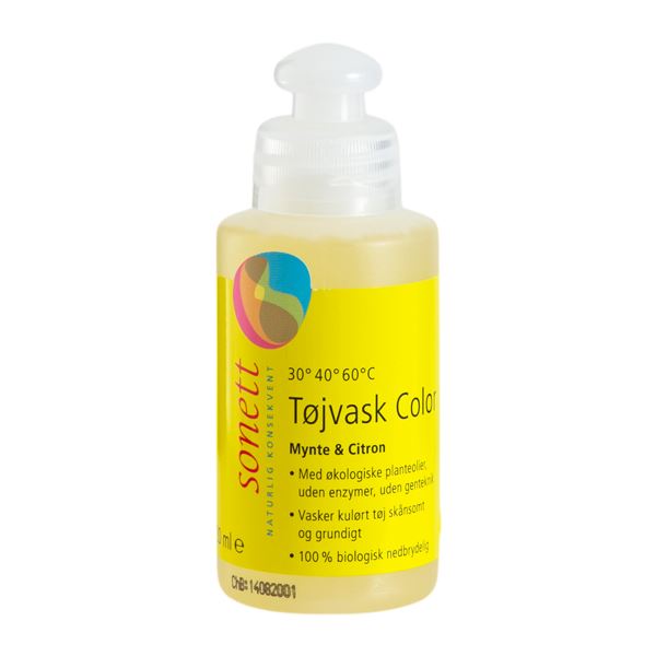 Tøjvask Color Mynte & Citron Sonett 120 ml økologisk