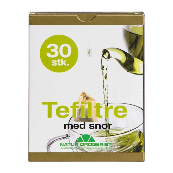 Tefiltre med Snor ublegede 30 stk.