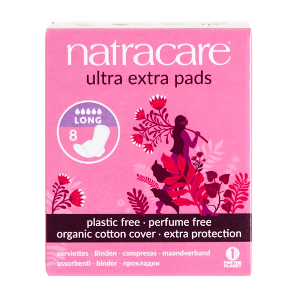 Ultra Extra Pads Long Natracare 8 stk