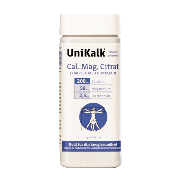 Unikalk Cal-Mag-Citrat 140 tabletter