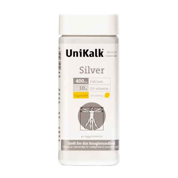 Unikalk Silver Tyggetablet Citrus 90 tyggetabletter