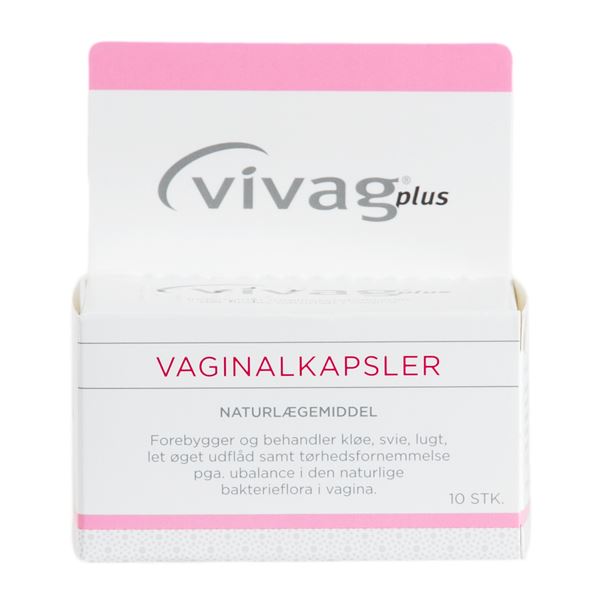 Vaginalkapsler Vivag Plus uden applikator 10 kapsler