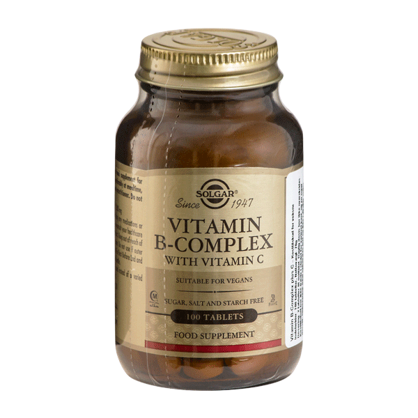 Vitamin B-Complex with Vitamin C Solgar 100 tabletter