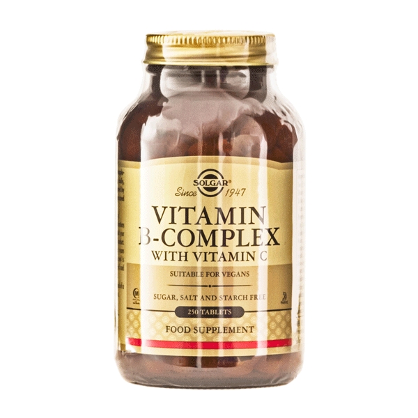 Vitamin B-Complex with Vitamin C Solgar 250 tabletter