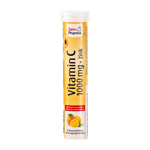 Vitamin C 1000 mg + Zink ZeinPharma 20 brusetabletter