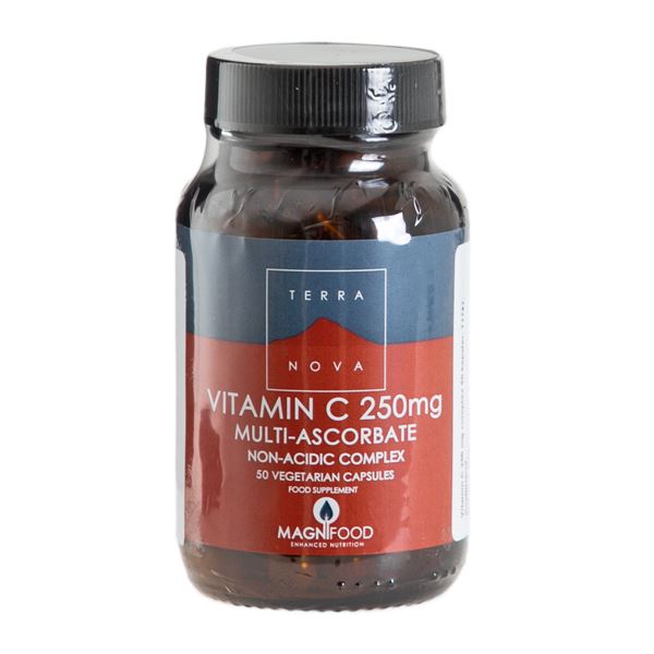 Vitamin C Multi-Ascorbate Terranova 250 mg 50 kapsler