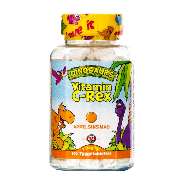 Vitamin C-Rex DinoSaurs KAL 100 tyggetabletter