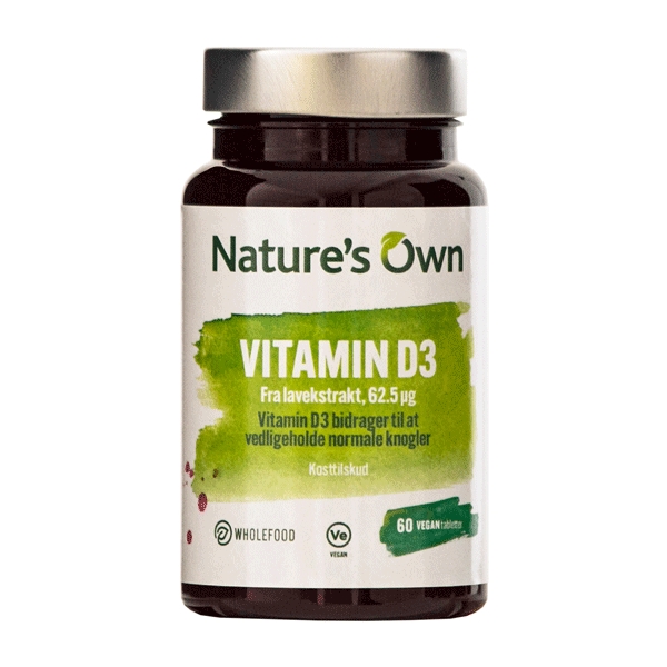 Vitamin D3 62,5 mcg Natures Own 60 tabletter