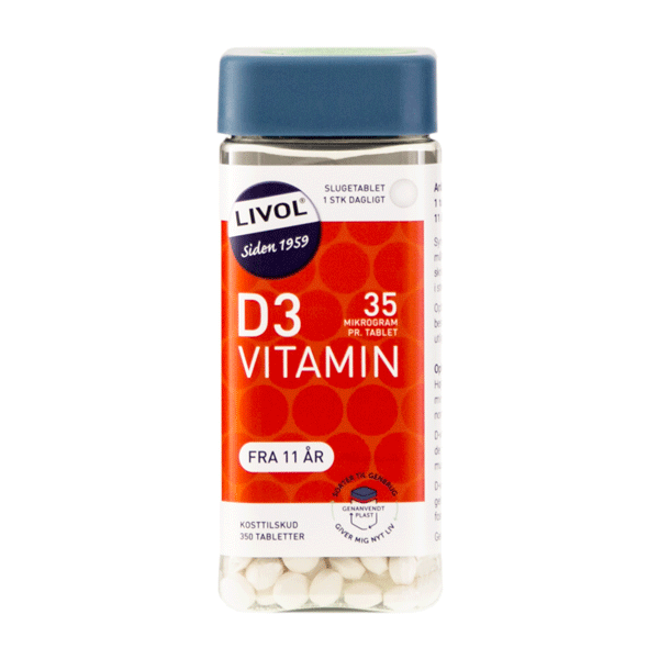 Vitamin D3 Livol 35 mcg 350 tabletter