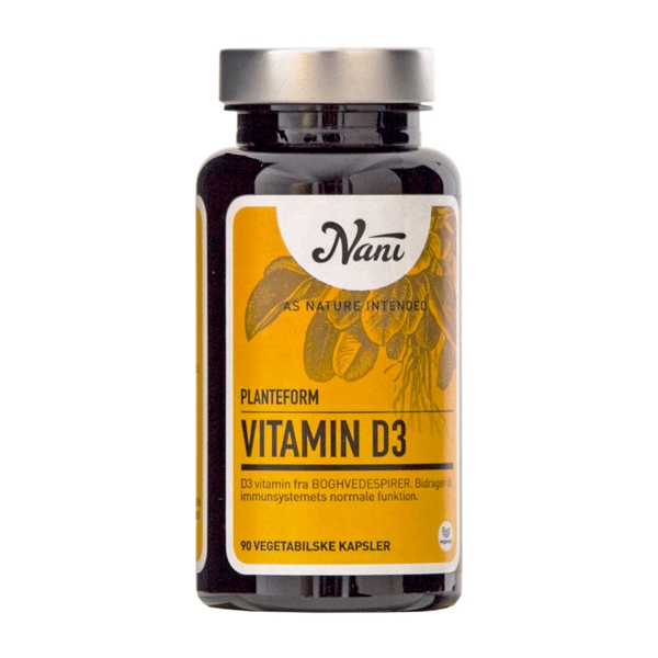 Vitamin D3 Planteform Nani 90 vegetabilske kapsler