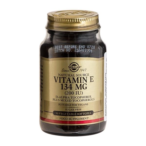 Vitamin E 134 mg Solgar 50 vegetabilske softgels
