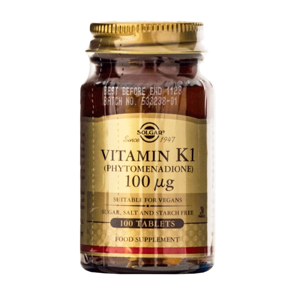 Vitamin K1 100 mcg Solgar 100 kapsler