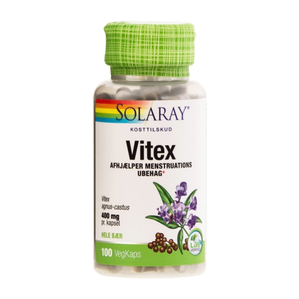 Vitex Agnus Castus 400 mg Solaray 100 kapsler