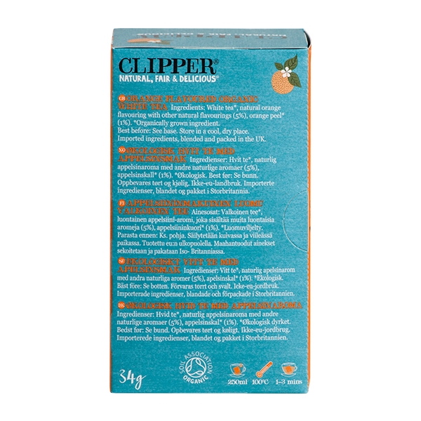 White Tea with Orange Clipper 20 breve økologisk