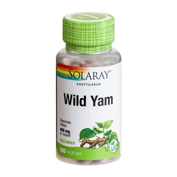 Wild Yam Solaray 100 vegetabilske kapsler
