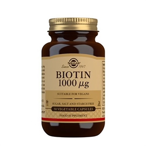 Biotin 1000 mcg Solgar 50 vegetabilske kapsler