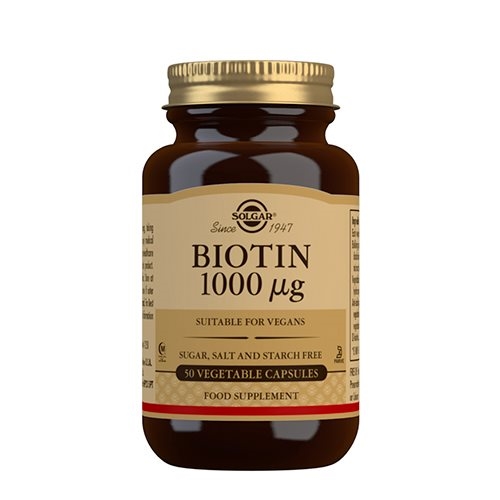Biotin 1000 mcg Solgar 50 vegetabilske kapsler
