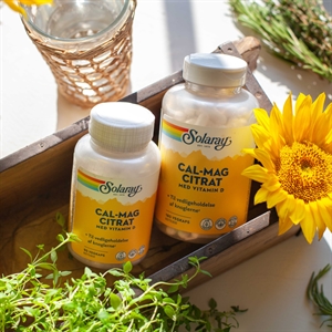 Cal-Mag Citrat med D-vitamin Solaray 180 kapsler