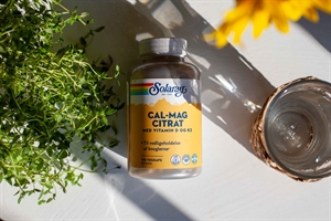 Cal-Mag Citrat med Vitamin D og K2 Solaray 150 VegKaps