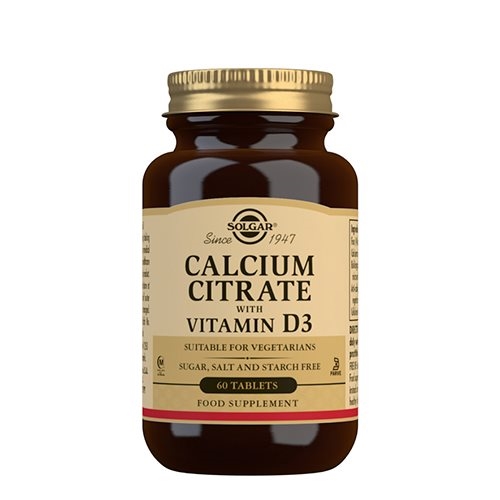 Calcium Citrate with D3 Solgar 60 tabletter
