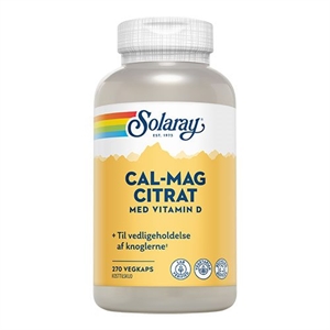 Cal-Mag Citrat med vitamin D Solaray 270 VegKaps