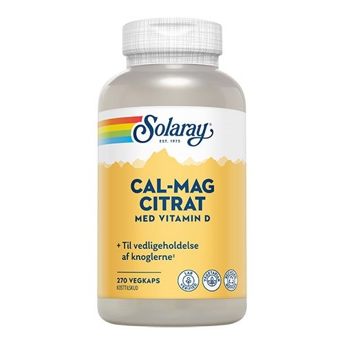 Cal-Mag Citrat med vitamin D Solaray 270 VegKaps