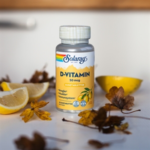 D-Vitamin 50 mcg Solaray 60 sugetabletter