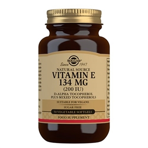 Vitamin E 134 mg Solgar 50 vegetabilske softgels