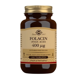 Folacin 400 mcg Solgar 100 tabletter