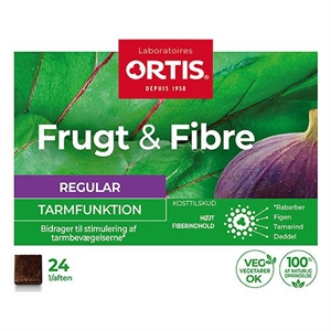 Frugt & Fibre Tarmfunktion Ortis 24 tyggeterninger