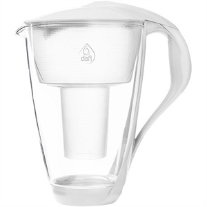 Kande i Glas Hvid Dafi 2 Liter