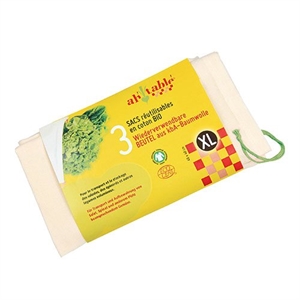 Grøntsagsposer øko bomuld str. XL, 3 stk.