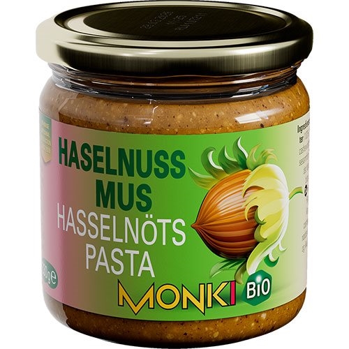 Hasselnød-mandelsmør Monki 330 g økologisk