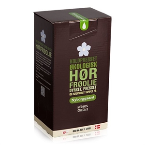 Hørfrøolie Nyborggaard Bag-in-Box 1 liter økologisk