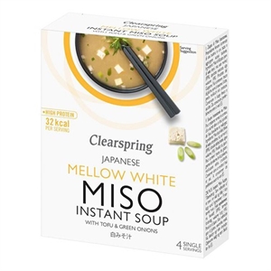 Miso Instant Soup Mellow White Tofu Clearspring 40 g