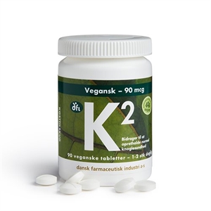 K2 vitamin 90 mcg 90 veganske tabletter