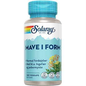 Mave i Form Solaray 100 vegetabilske kapsler