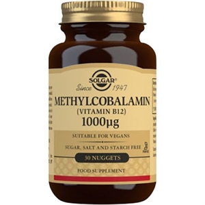B12 Vitamin Methylcobalamin Solgar 1000 mcg 30 tabletter