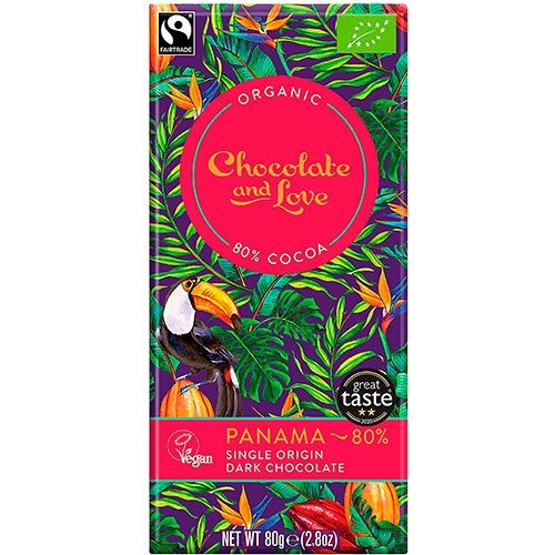 Chokolade Panama 80 % Fairtrade 80 g økologisk