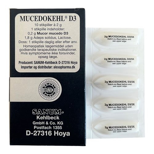 Mucedokehl D3 10 stikpiller