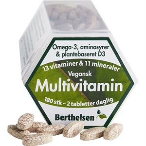 Multivitamin Berthelsen 180 vegetabilske tabletter
