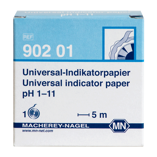 Indikatorpapir Universal ph 1-11 med Skala MN 5 m
