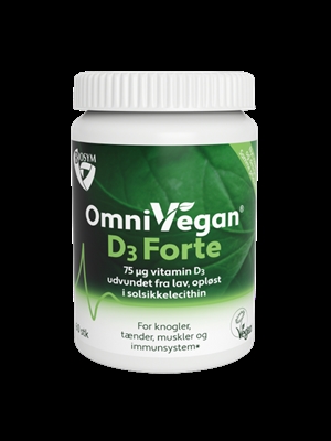 OmniVegan D3 Forte 75 mcg 60 vegetabilske kapsler