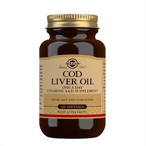 Cod Liver Oil Solgar 100 softgel kapsler