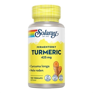 Turmeric Fermenteret Solaray 100 vegetabilske kapsler