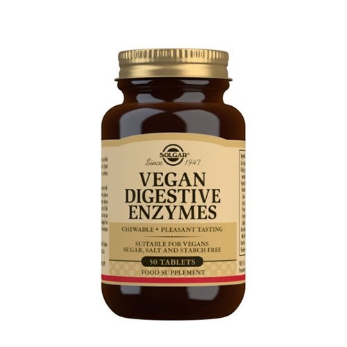 Digestive Enzymes Vegan Solgar 50 tyggetabletter