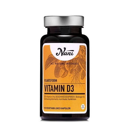 Vitamin D3 Planteform Nani 90 vegetabilske kapsler